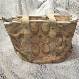 Beige Coach Purse
